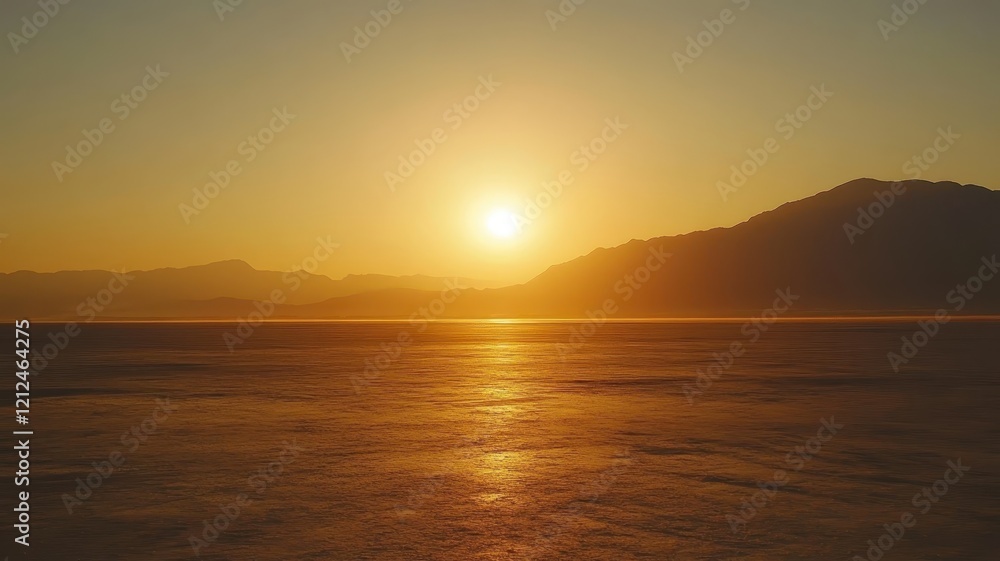 Sunrise over desert landscape clear horizon nature photography tranquil environment aerial view serenity concept Sunrise over desert landscape clear horizon nature photography tranquil environment aerial view serenity concept