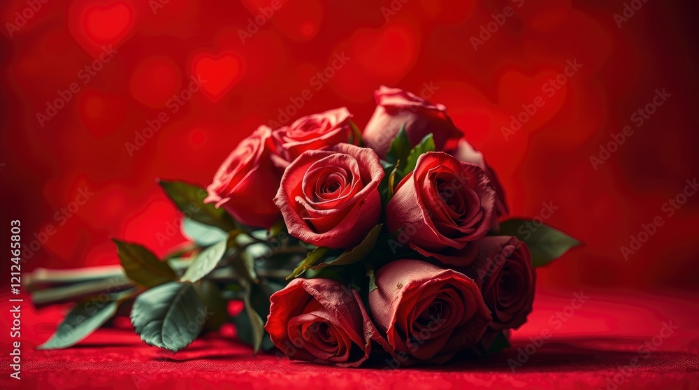 Romantic Red Roses: A Lush, Valentine's Bouquet Romantic Red Roses: A Lush, Valentine's Bouquet
