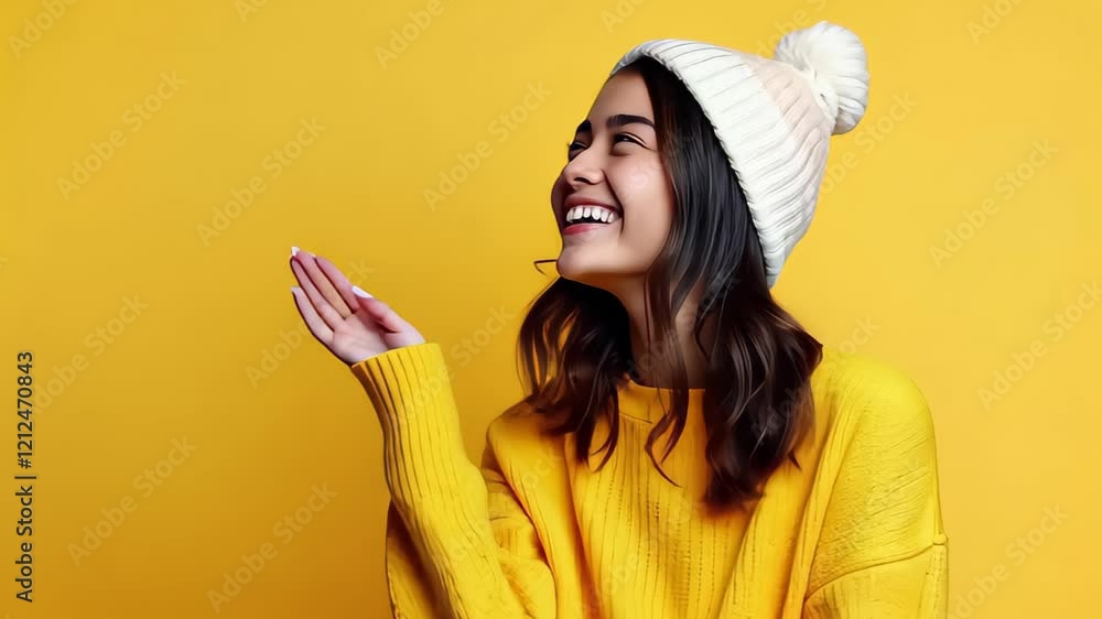 Teenager smiling stand isolated on pastel color background studio. Teenager smiling stand isolated on pastel color background studio.