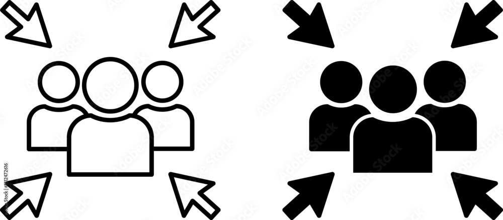 Fotografie Meeting Point Icons