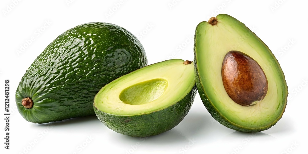 avocado isolated on white avocado isolated on white