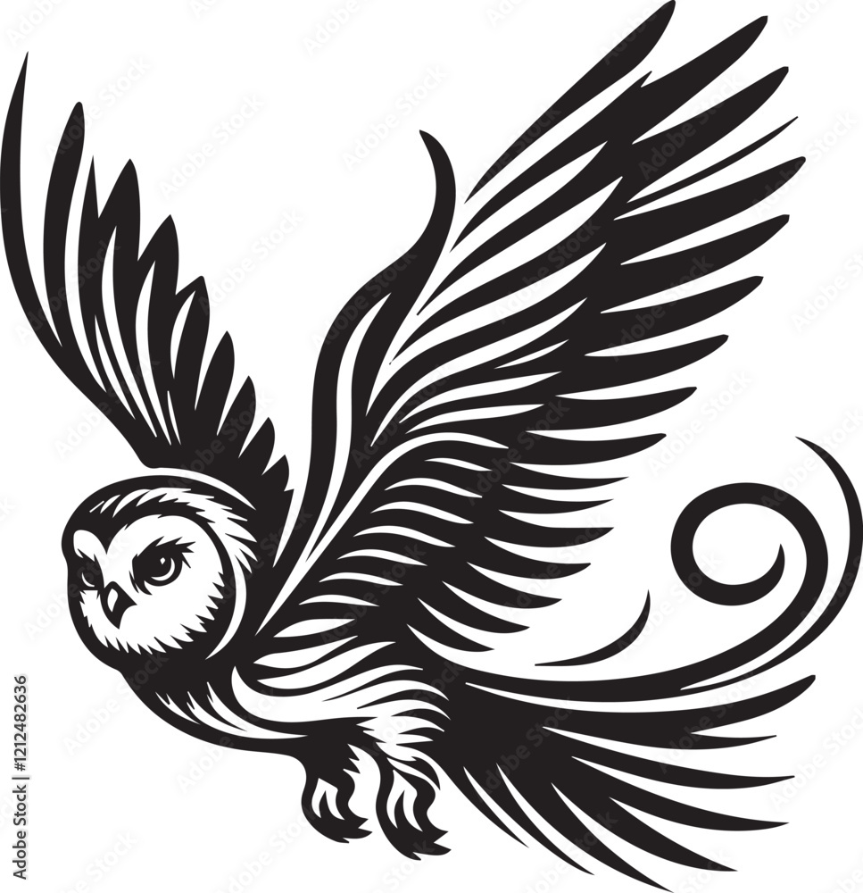 Fototapeta premium Owl Vector Silhouettes