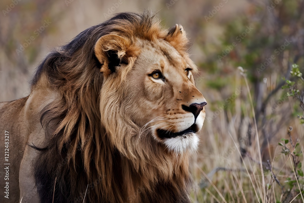 Obraz premium male lion in the wild