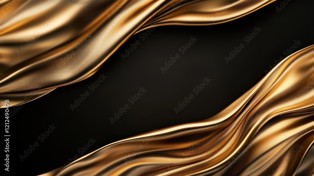 This image showcases flowing golden drapery against a dark backdrop, conveying luxury and sophistication through rich textures and elegant movement. This image showcases flowing golden drapery against a dark backdrop, conveying luxury and sophistication through rich textures and elegant movement.