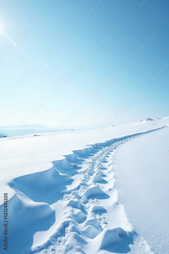 Stark white expanse, snowdrifts under a clear sky, snowfield, clear, tranquil Stark white expanse, snowdrifts under a clear sky, snowfield, clear, tranquil