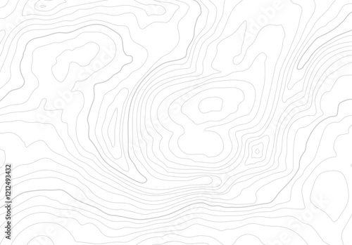 Topographic map background with altitude lines. Abstract terrain topography with elevation levels of the relief