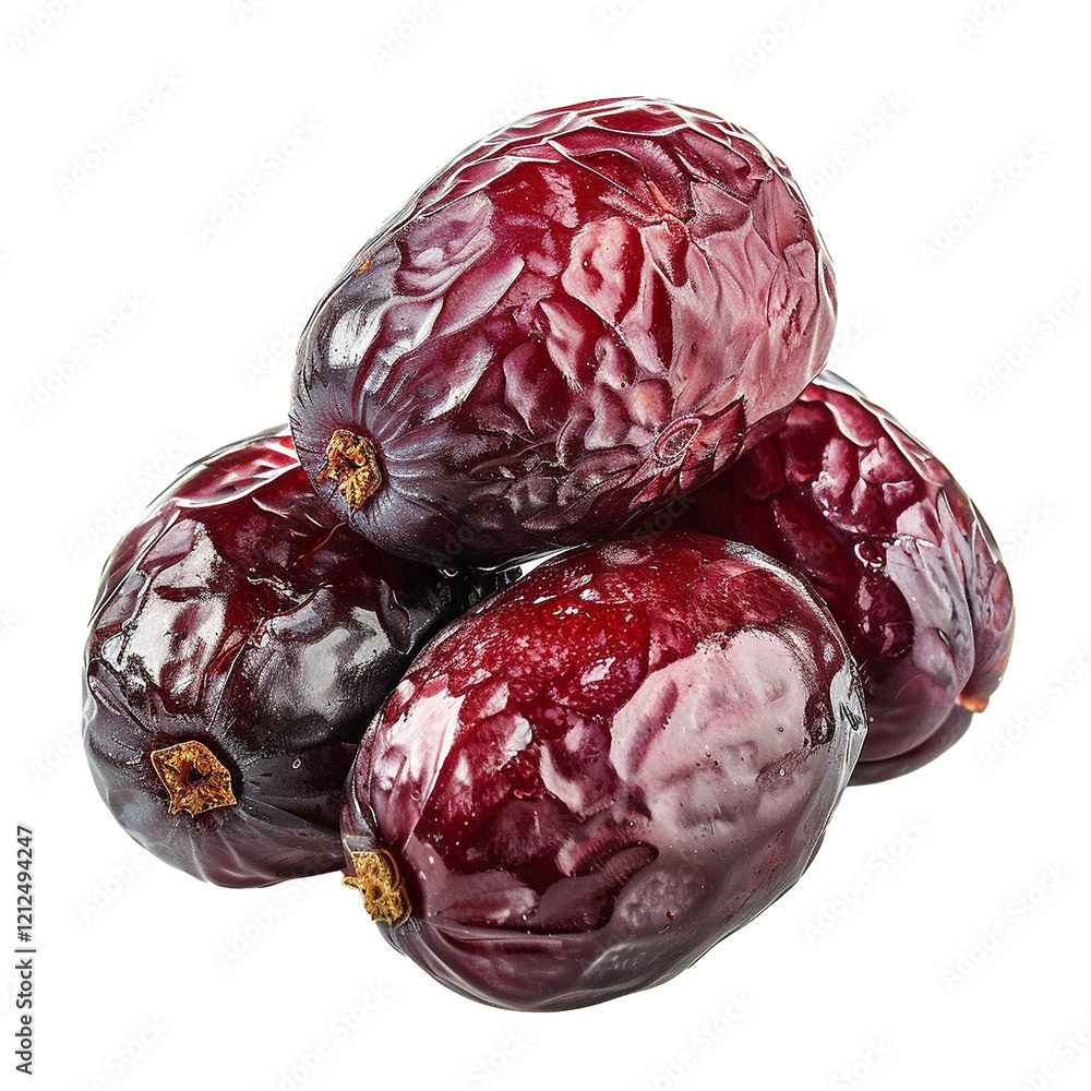 Fresh Juicy Red Dates Closeup View Fresh Juicy Red Dates Closeup View