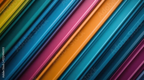The image features colorful strips placed diagonally  creating a dynamic and striking visual effect that can enhance artistic presentations and creative projects.