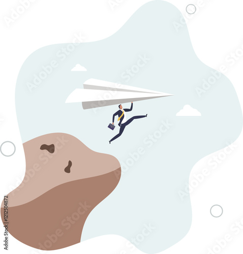 Try new idea start new business, startup risk, entrepreneur or creativity, failure, innovation and courage to win business concept.flat characters.