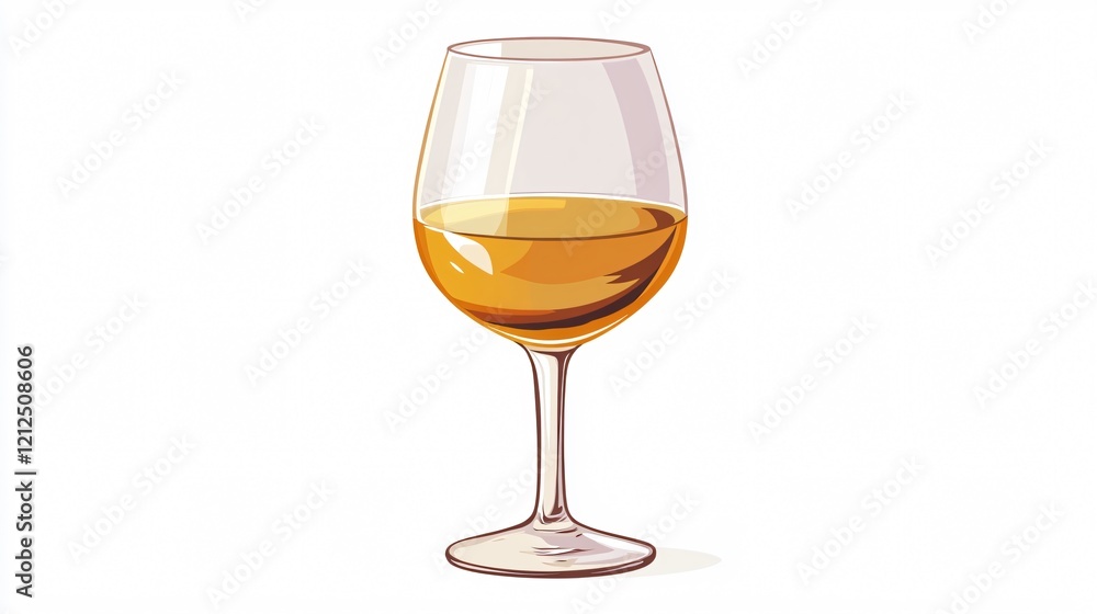 Elegant Champagne Glass with Liquor, Alcohol Beverage on a Wide Background Elegant Champagne Glass with Liquor, Alcohol Beverage on a Wide Background