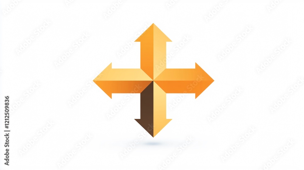 Versatile Four-Way Arrow Cross Vector Icon for Design Projects Versatile Four-Way Arrow Cross Vector Icon for Design Projects