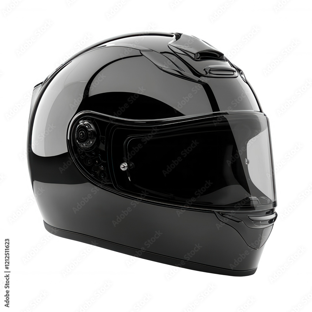 High-Quality Driving Helmet Isolated on White Background High-Quality Driving Helmet Isolated on White Background