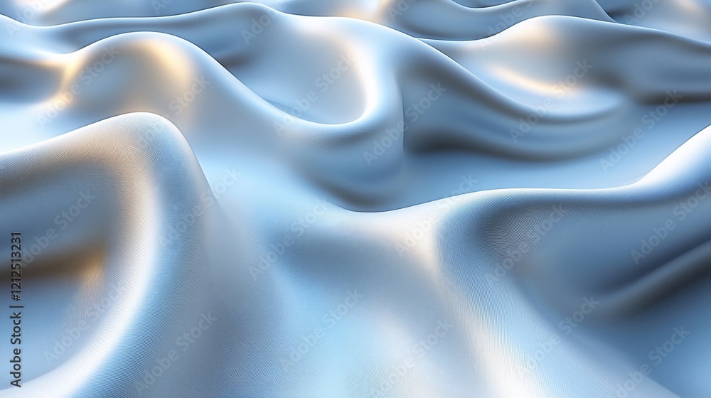 Fototapeta premium Abstract wavy metallic surface texture.