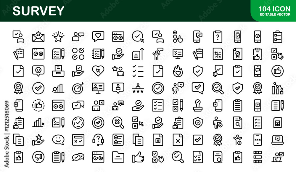 Αυτοκόλλητο Premium Survey Icons