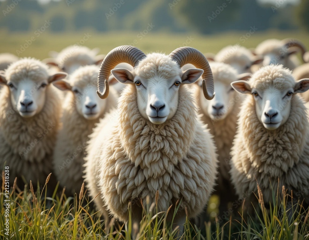 Fototapeta premium flock of sheep