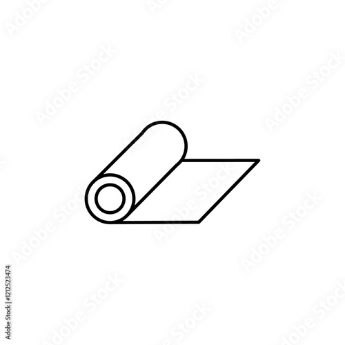 yoga mat icon Simple outline illustration