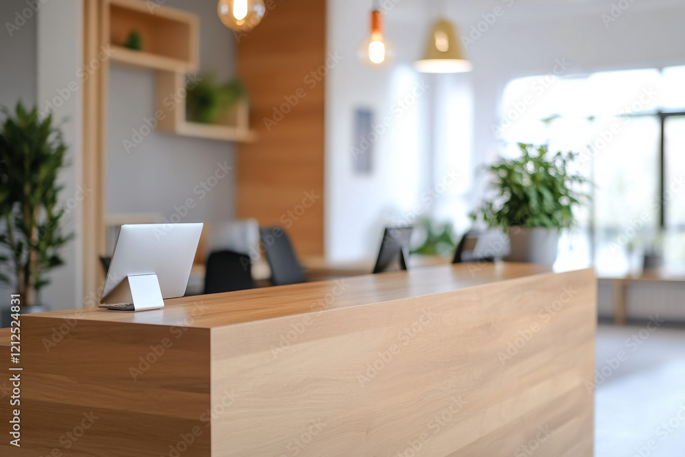 Reception desk in a clinic with a friendly atmosphere