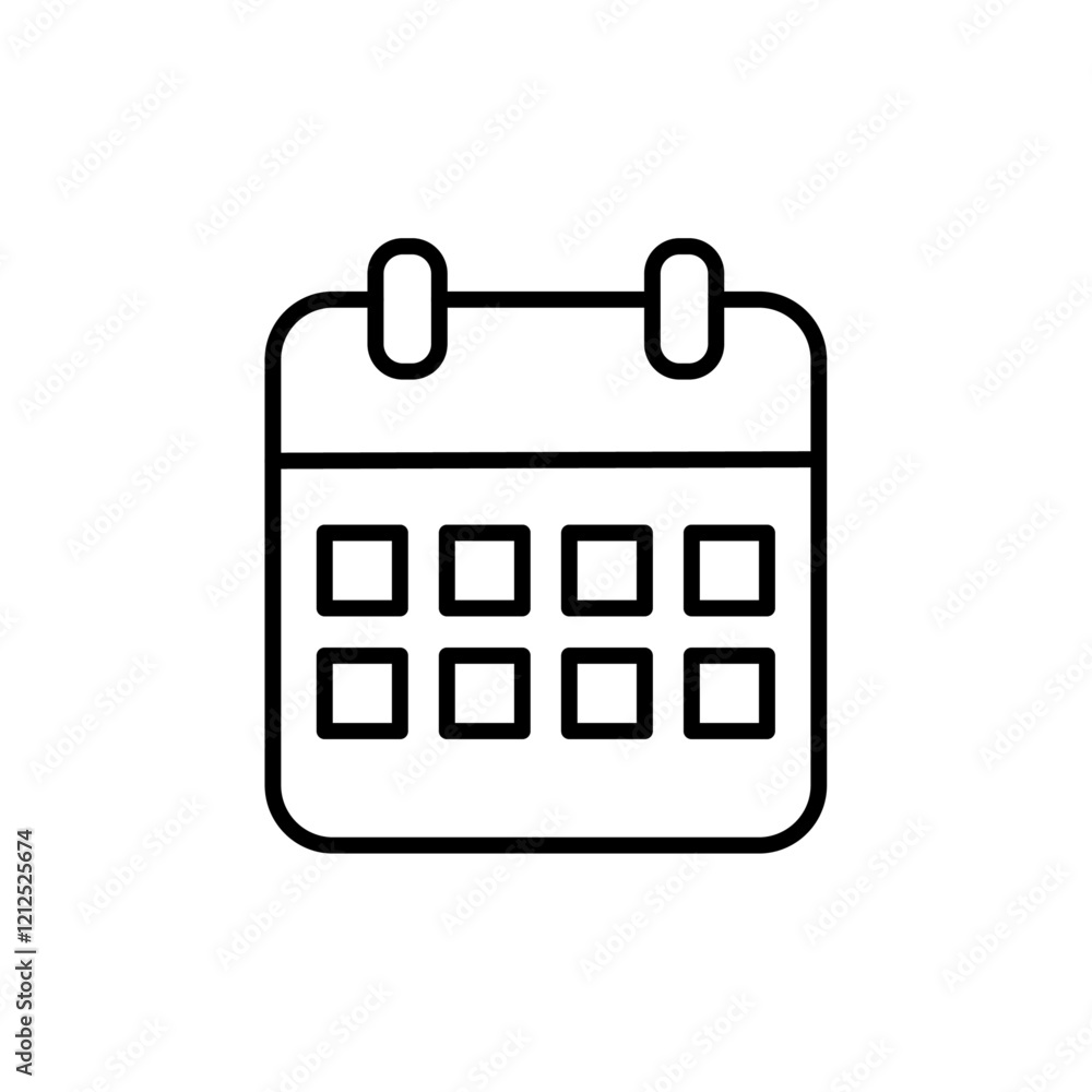 calendar icon Simple outline illustration calendar icon Simple outline illustration