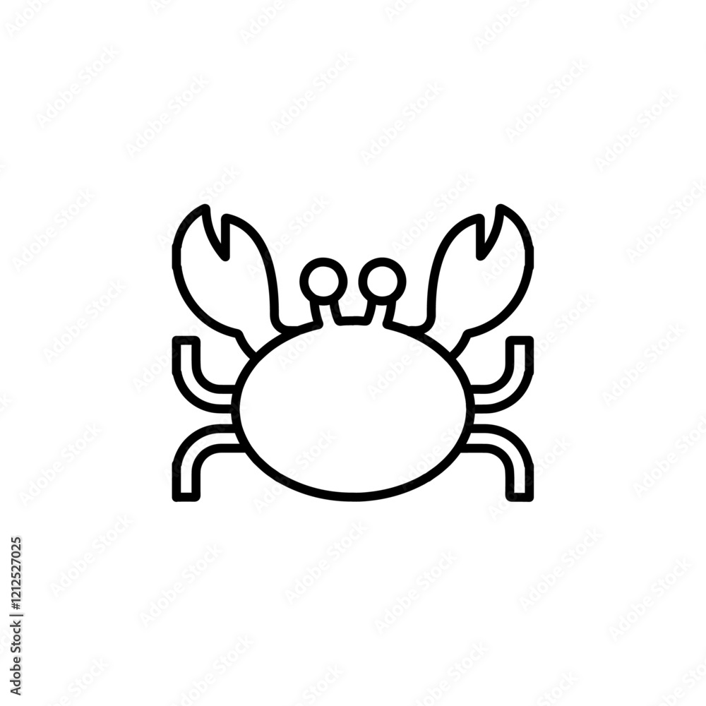 crab icon Simple outline illustration crab icon Simple outline illustration