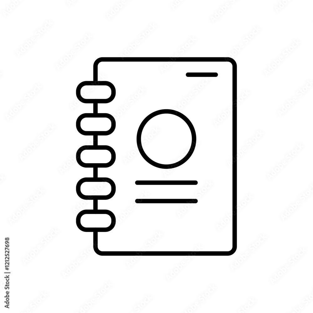 diary icon Simple outline illustration diary icon Simple outline illustration