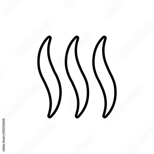 heat icon Simple outline illustration