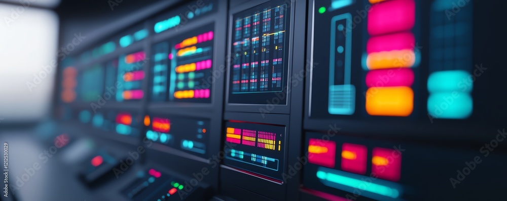 Futuristic digital control panel Futuristic digital control panel