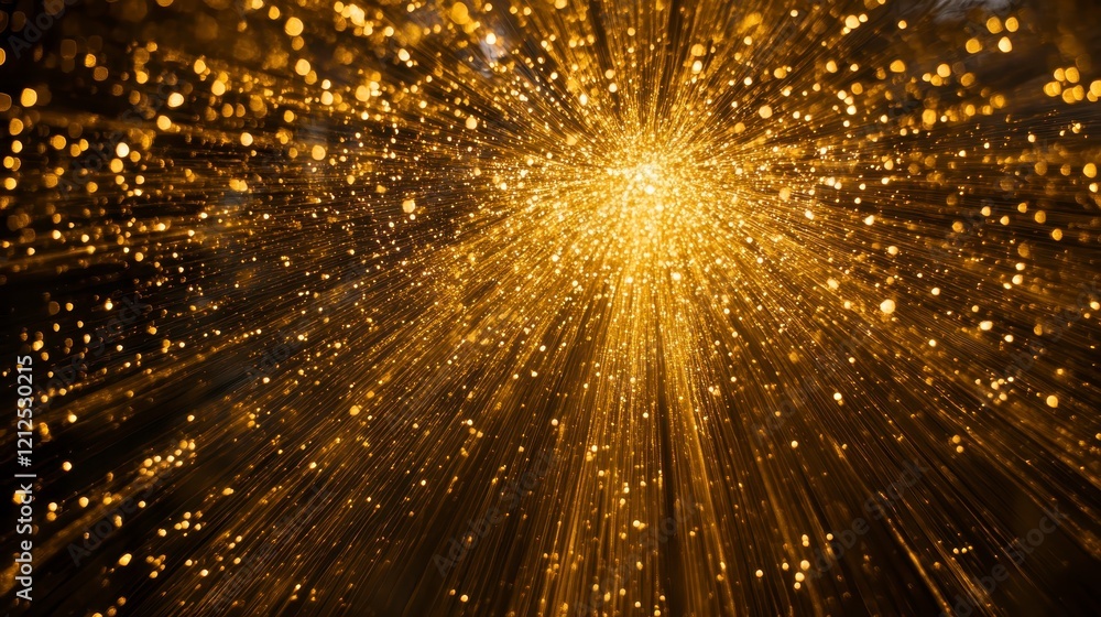 Golden Light Burst Background Sparkling Glitter Shimmering Rays Festive Celebration Golden Light Burst Background Sparkling Glitter Shimmering Rays Festive Celebration