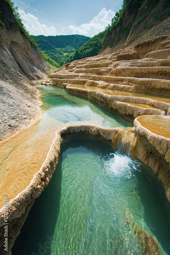 Mineral-rich mountain streams photo