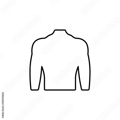 male torso icon Simple outline illustration