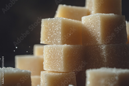 High-resolution image of sugar cubes photo