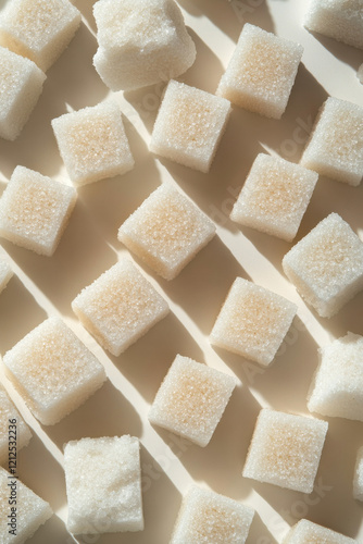 High-resolution image of sugar cubes photo