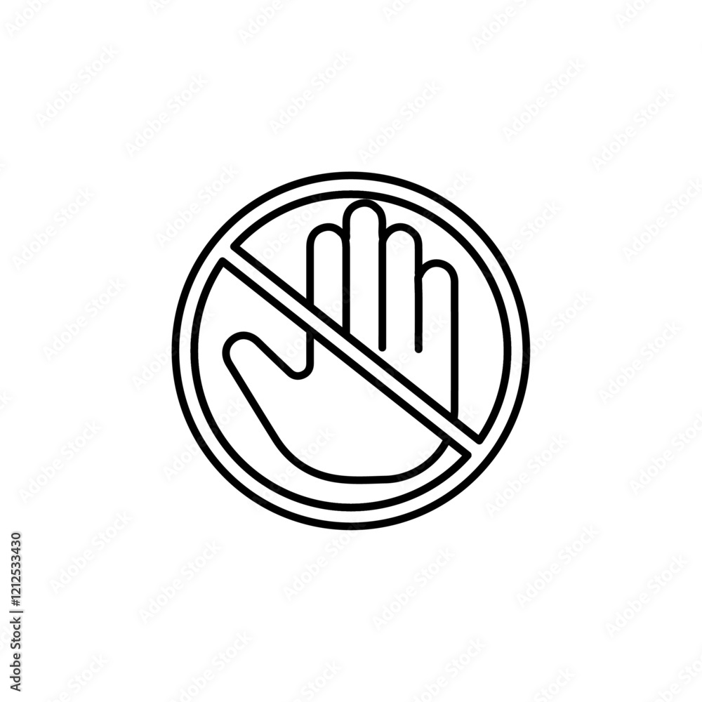no stop icon Simple outline illustration no stop icon Simple outline illustration