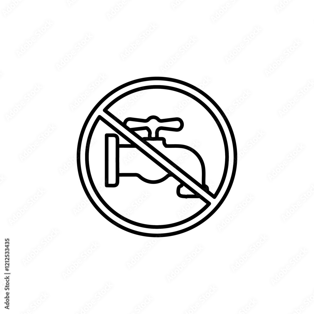 no tap icon Simple outline illustration no tap icon Simple outline illustration
