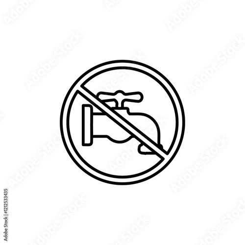 no tap icon Simple outline illustration