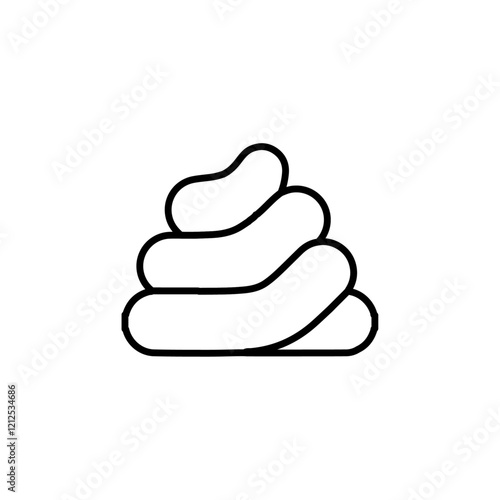 poop icon Simple outline illustration