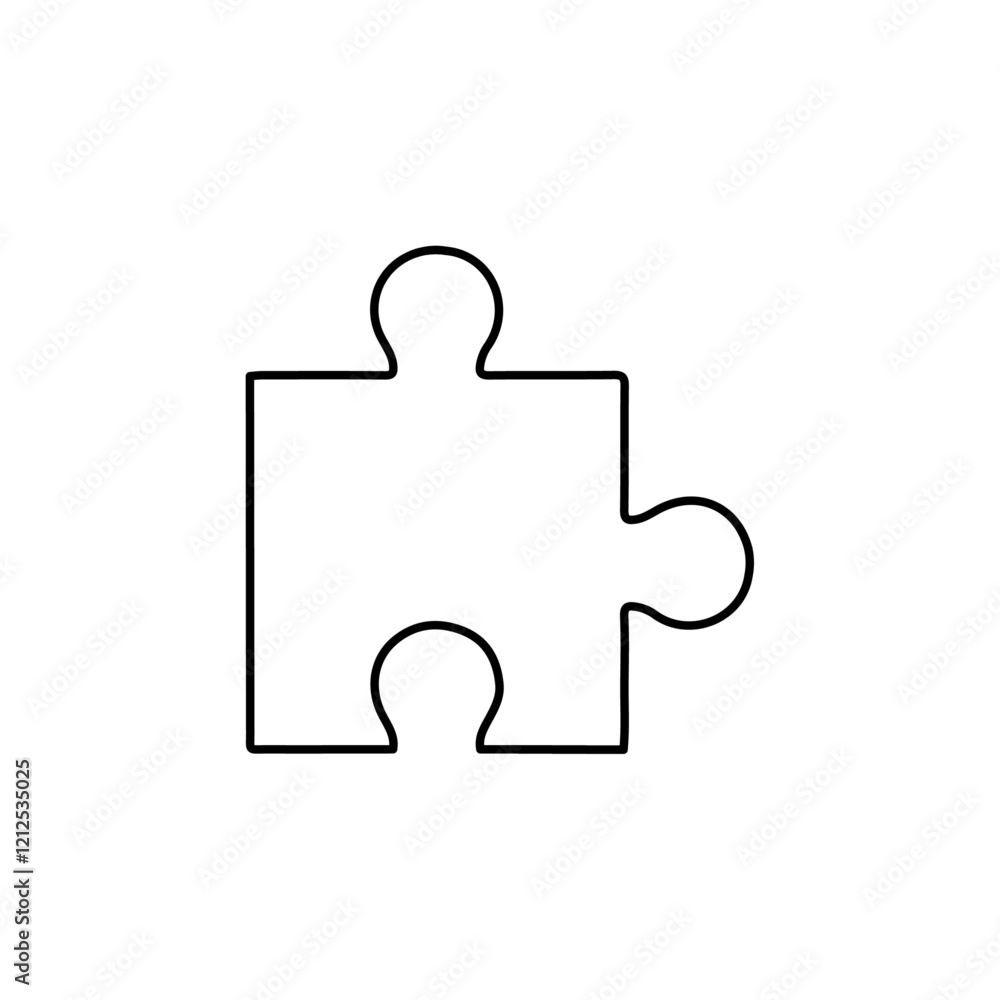 puzzle icon Simple outline illustration puzzle icon Simple outline illustration