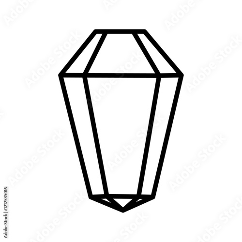 precious stone icon Simple outline illustration