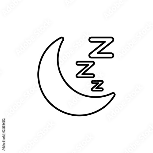 sleep icon Simple outline illustration