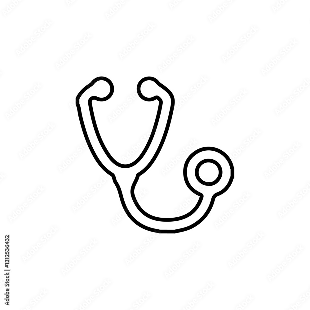 stethoscope icon Simple outline illustration stethoscope icon Simple outline illustration