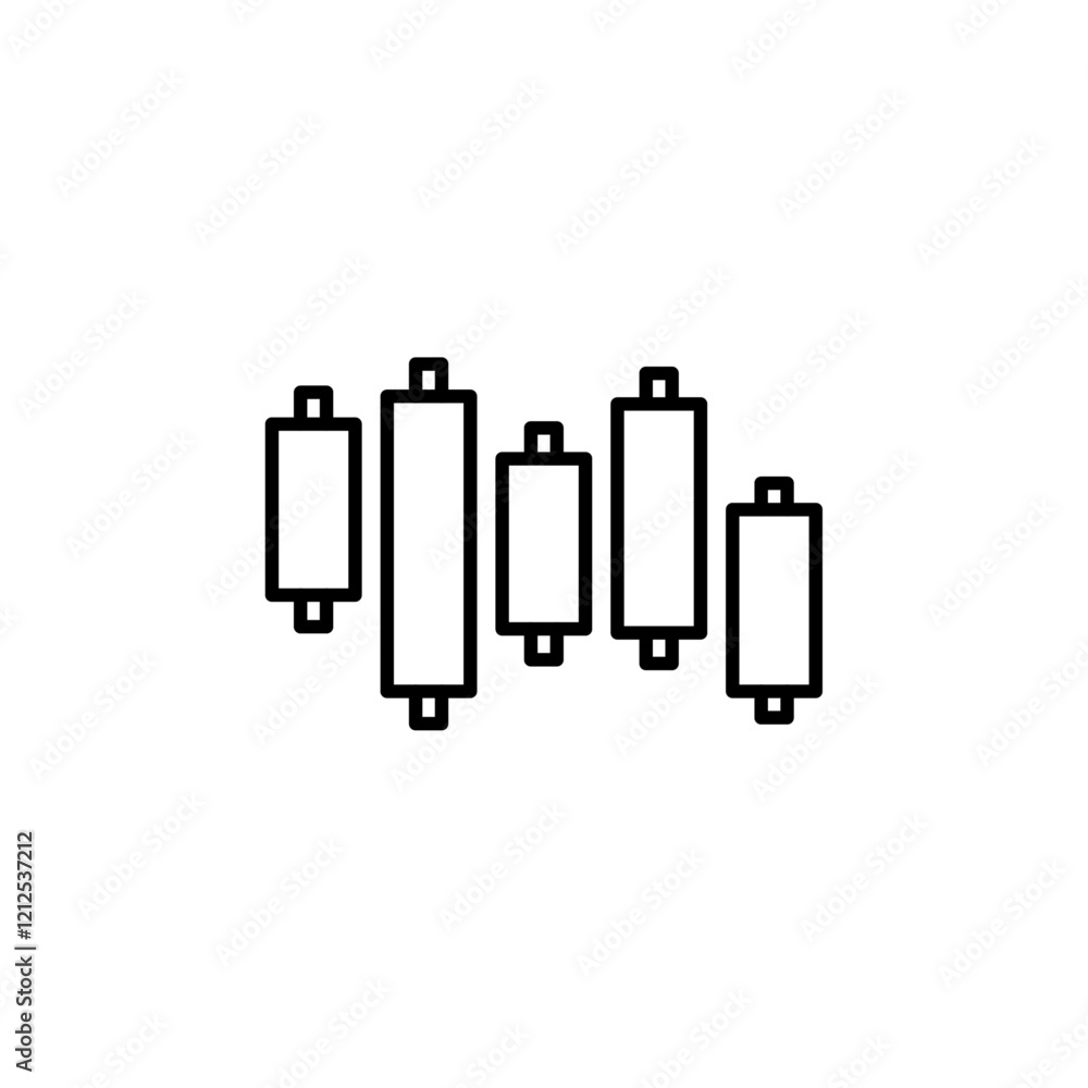 trade candle icon Simple outline illustration trade candle icon Simple outline illustration