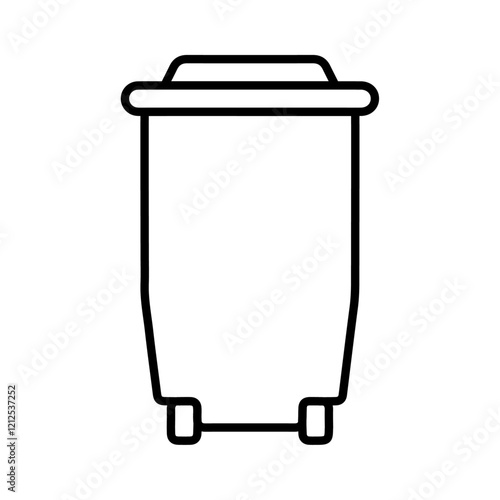 trash can icon Simple outline illustration