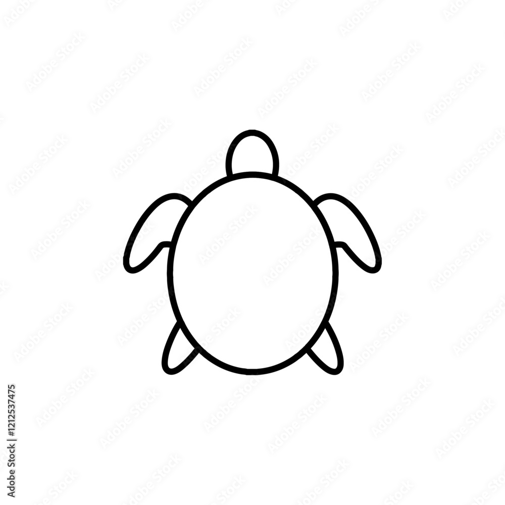 turtle icon Simple outline illustration turtle icon Simple outline illustration
