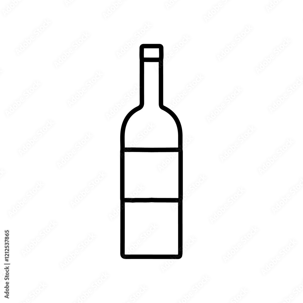 wine bottle icon Simple outline illustration wine bottle icon Simple outline illustration