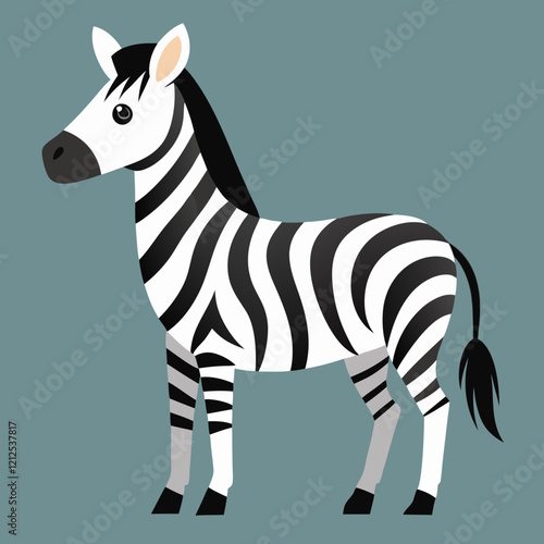 zebra cartoon isolated on white