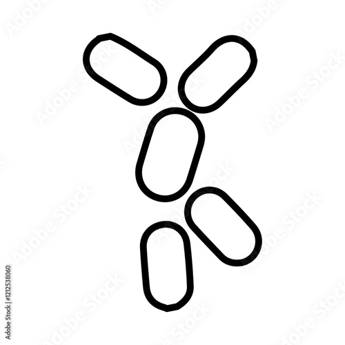 yeast icon Simple outline illustration