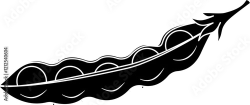 Peas silhouette vector