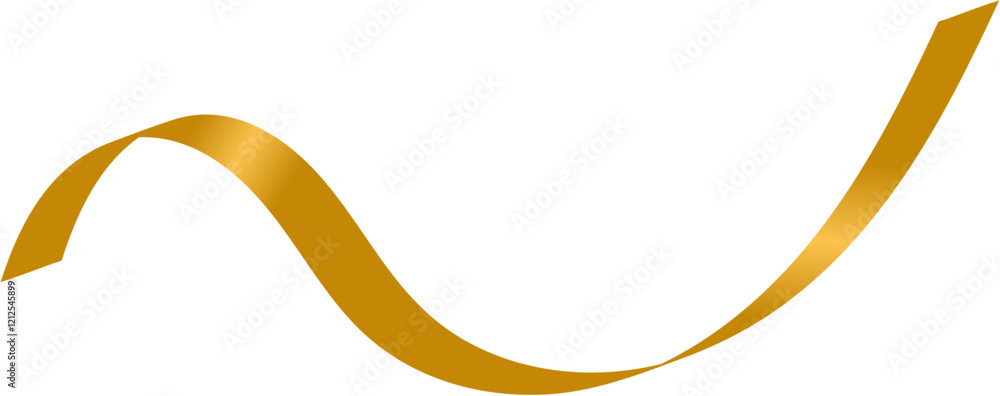 Gold Ribbon, Luxury Gold Ribbon Banner, Gold Ribbon Swirl Gold Ribbon, Luxury Gold Ribbon Banner, Gold Ribbon Swirl