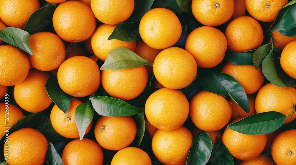 Vibrant Orange Harvest: A Close-Up of Fresh Oranges with Lush Green Leaves Vibrant Orange Harvest: A Close-Up of Fresh Oranges with Lush Green Leaves