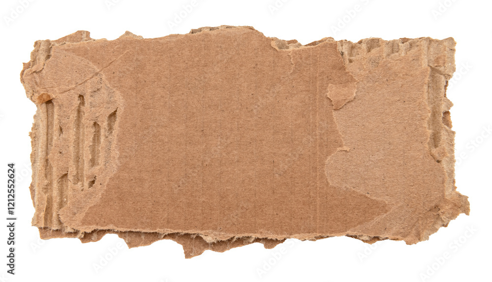 Piece of torn cardboard on a white background. Torn cardboard isolate Piece of torn cardboard on a white background. Torn cardboard isolate