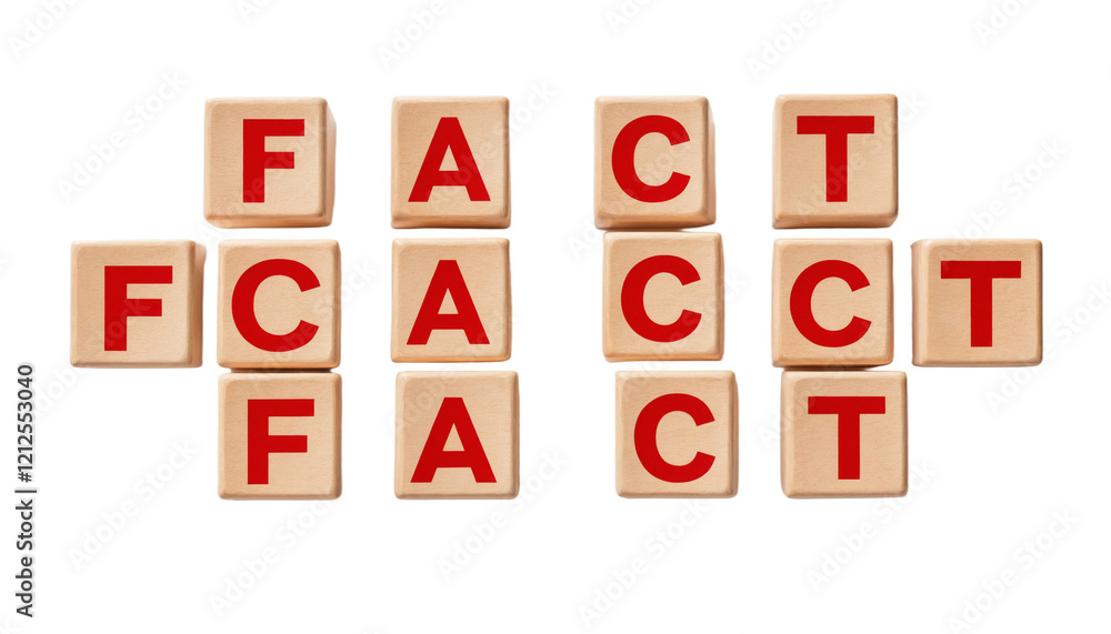 Wooden blocks with letters forming words Fact and Fake png Wooden blocks with letters forming words Fact and Fake png